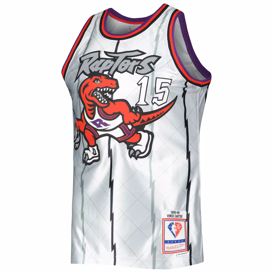 Maillot Vince Carter Toronto Raptors 1998/99 Mitchell & Ness NBA 75ème Anniversaire