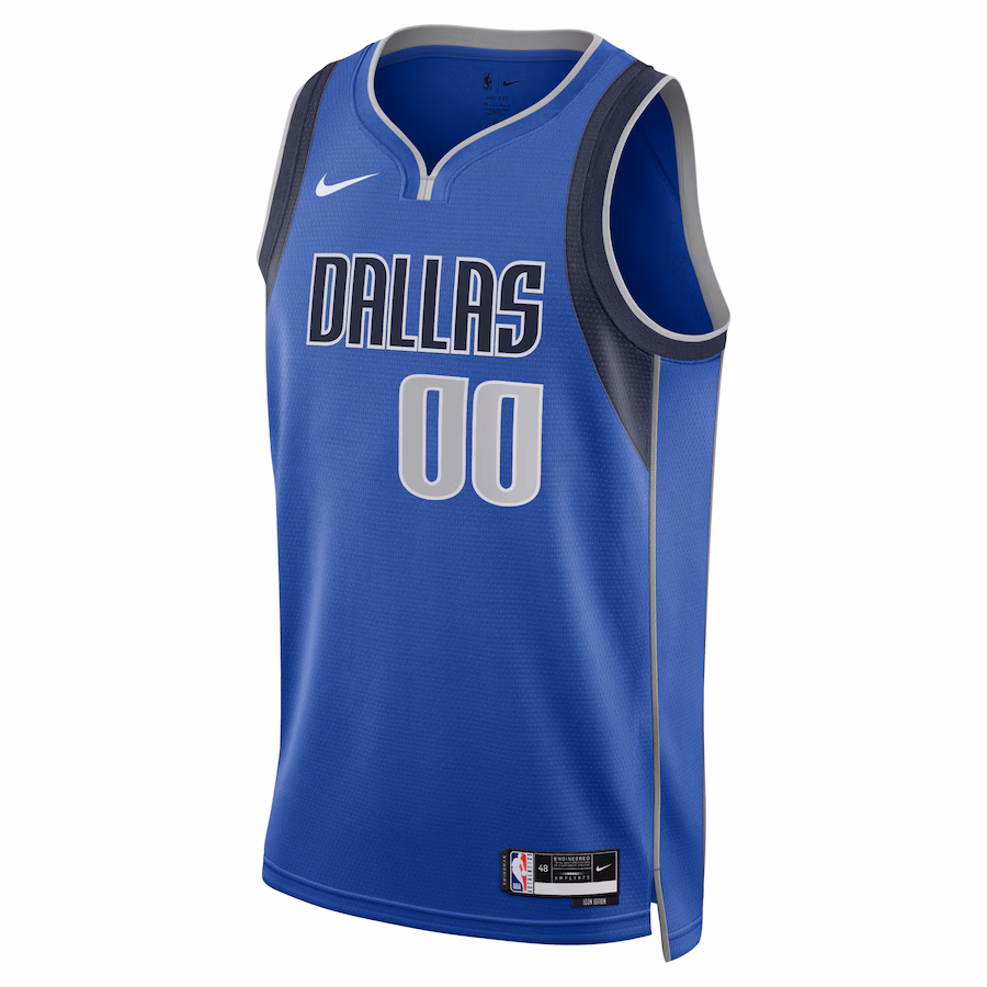 Maßgeschneidertes Trikot der Dallas Mavericks, Icon-Edition, Blau