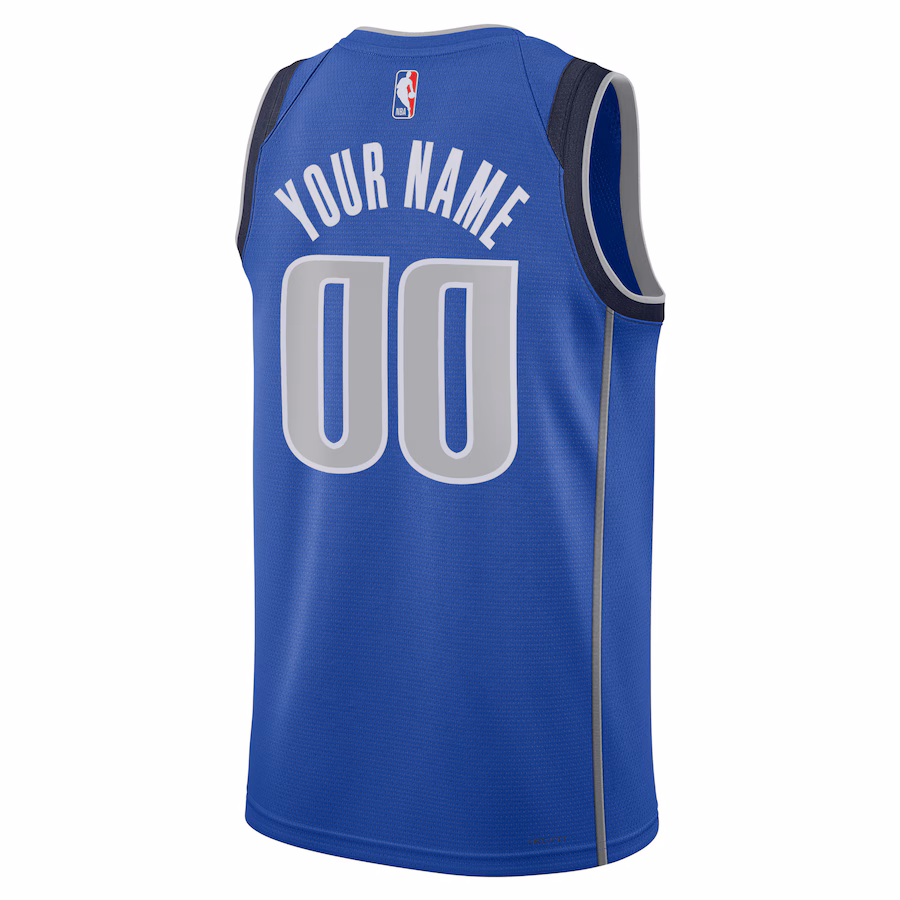 Maßgeschneidertes Trikot der Dallas Mavericks, Icon-Edition, Blau