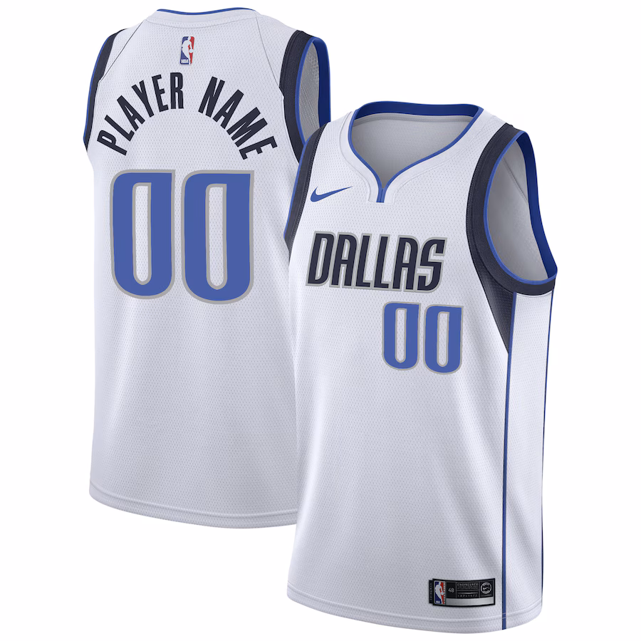 Dallas Mavericks 2020/21 Custom Jersey - Association Edition - White
