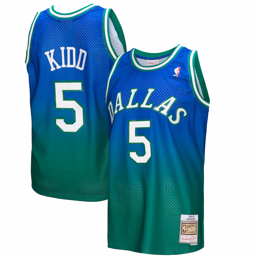Jason Kidd, Dallas Mavericks, 1994/96, Blue/Green