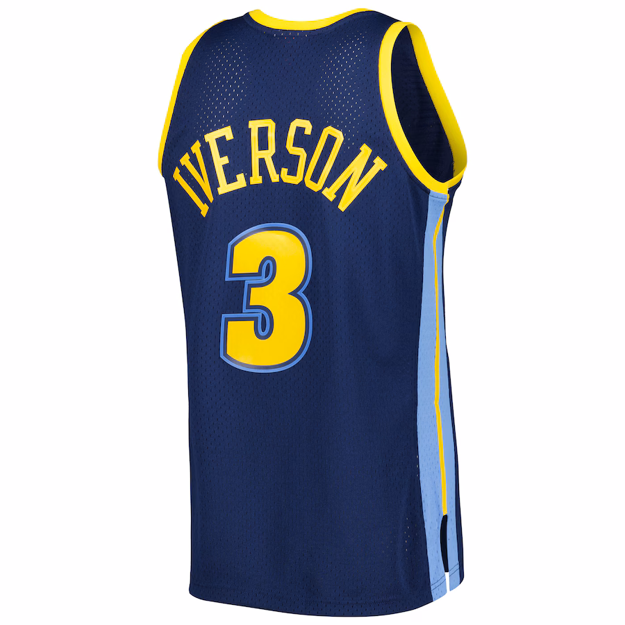 Allen Iverson, Denver Nuggets, Hardwood Classics, Navy Blue