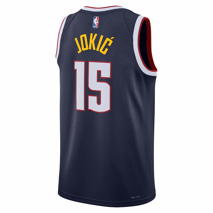 Nikola Jokic, Denver Nuggets, Edición de Ícono, Azul Marino