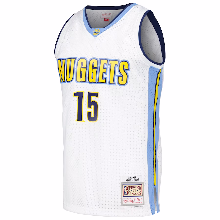 Nikola Jokic, Denver Nuggets, Retro 2016/17, Bianco
