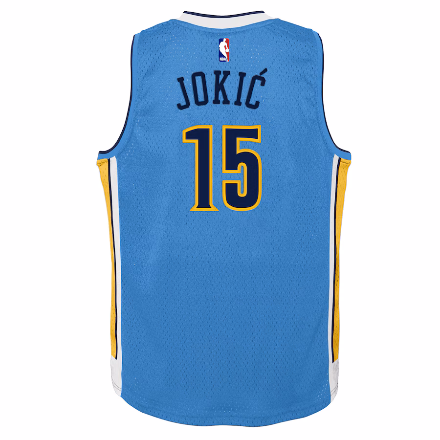 Nikola Jokic, Denver Nuggets, 2016/17 Hardwood Classics Swingman, Light Blue