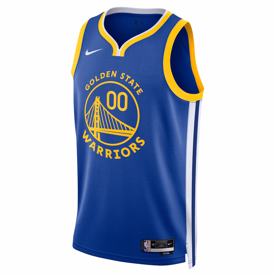 Golden State Warriors, Maillot personnalisé unisexe édition royale, Édition Icon, Bleu