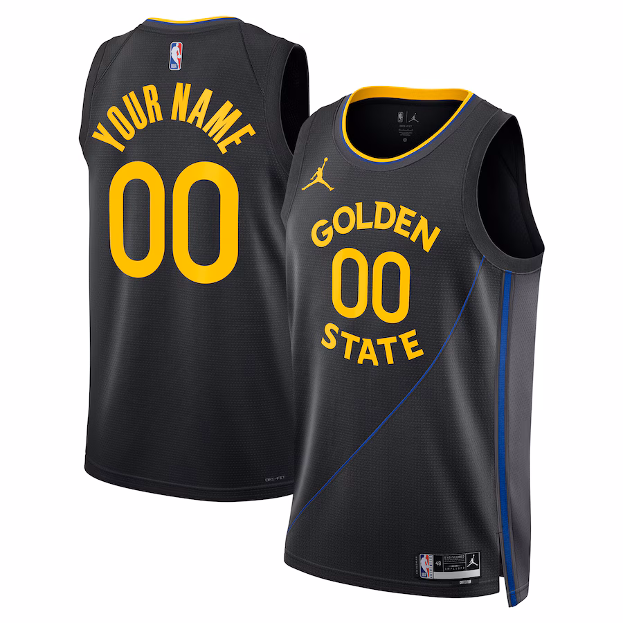 Golden State Warriors,  Unisex 2024/25 Custom Jersey, Statement Edition, Black