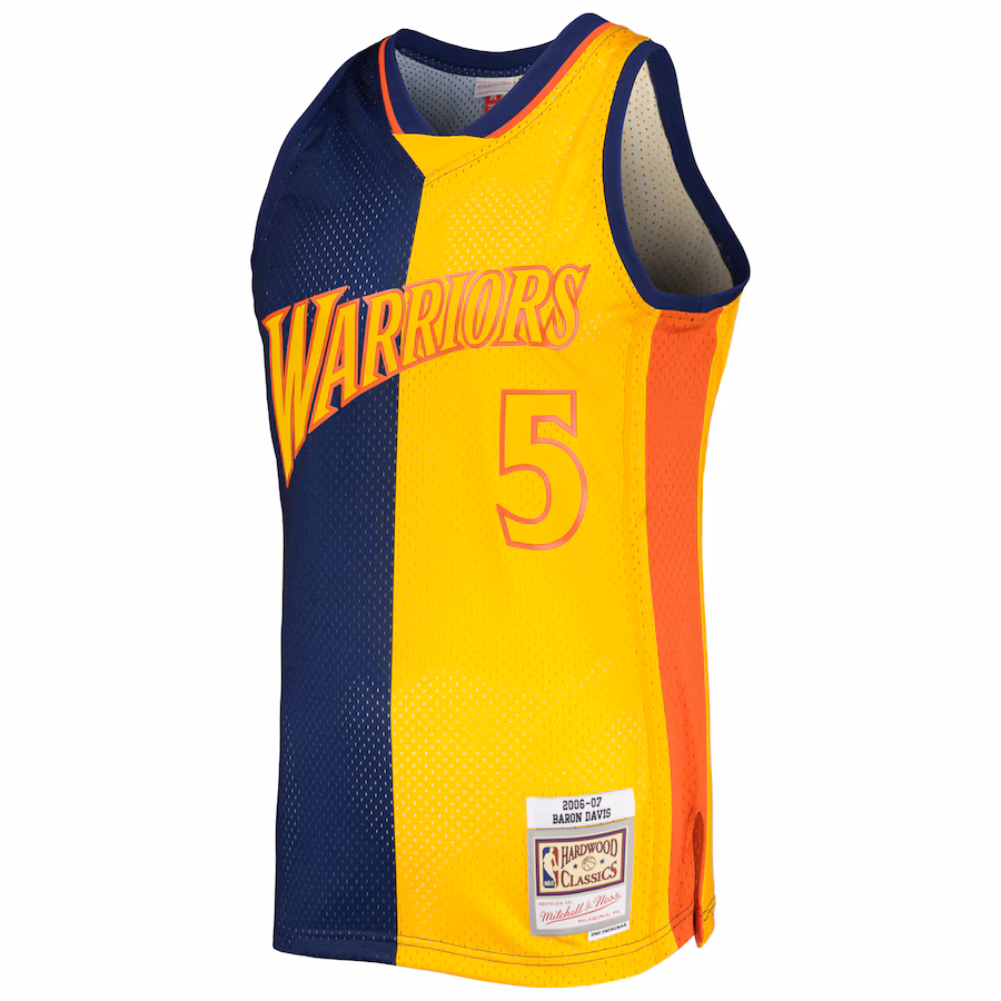Baron Davis, Golden State Warriors, 2006/07, Bleu marine/Or