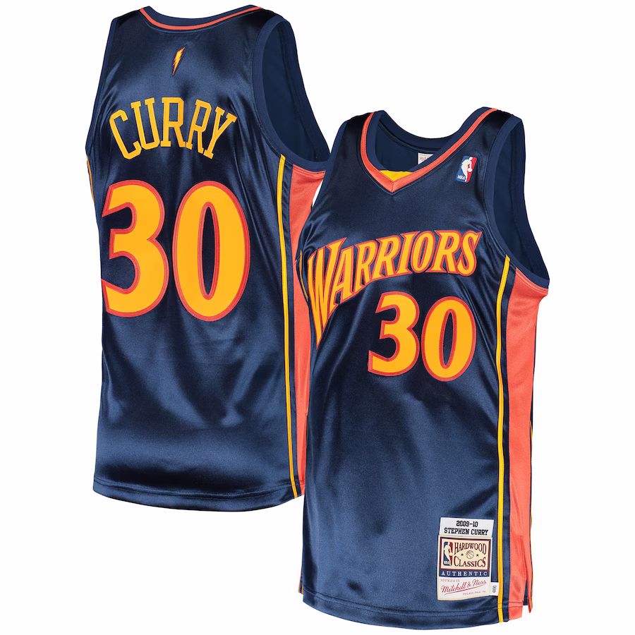 Stephen Curry, Golden State Warriors, 2009/10 Classic Hardwood Jersey, Navy Blue