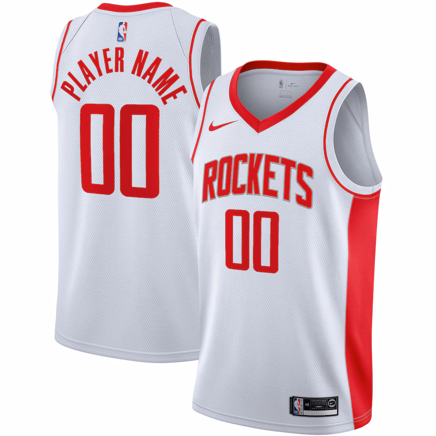 Houston Rockets 2020/21 Custom Jersey, Association Edition, White