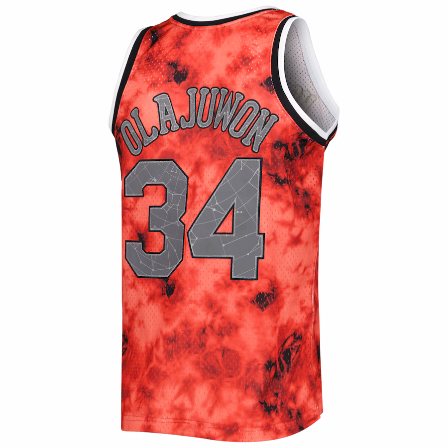 Hakeem Olajuwon, Houston Rockets, 1993/94 Galaxy Swingman Jersey, Red