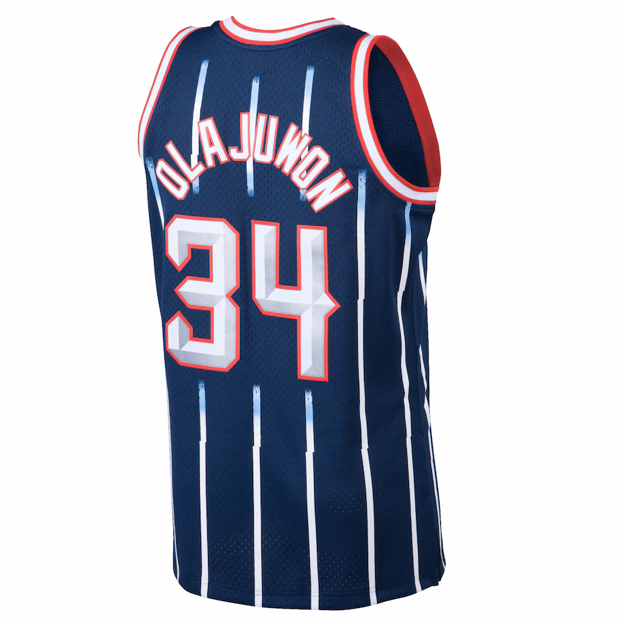 Hakeem Olajuwon, Houston Rockets, 1996/97, Navy Blue