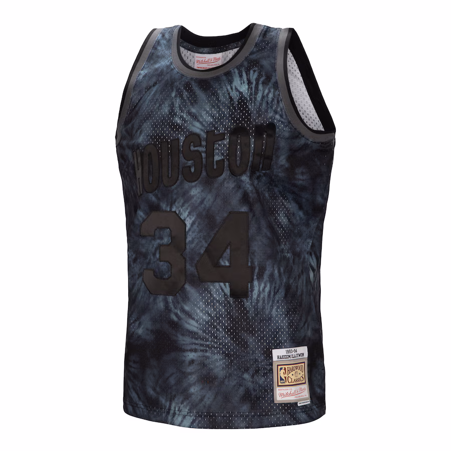 Hakeem Olajuwon, Houston Rockets, Maglia Swingman Tie-Dye 1993/94, Nera