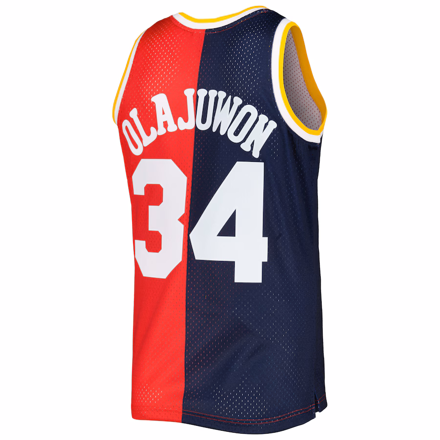Hakeem Olajuwon, Houston Rockets, 1993/94 Split Swingman Jersey, Red