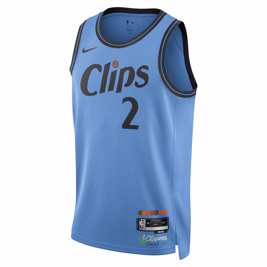 Kawhi Leonard, Los Angeles Clippers 2024/25 Edizione Città, Blu Chiaro