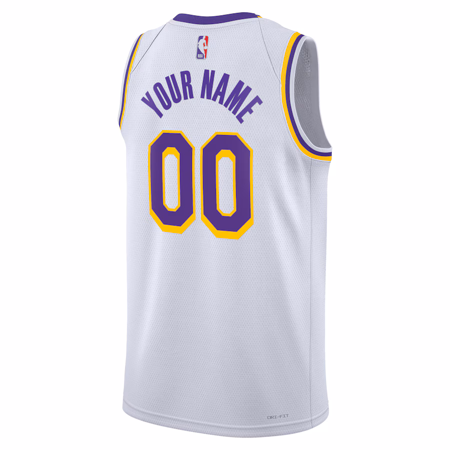 Camiseta Personalizada Blanca Los Angeles Lakers Association Edition