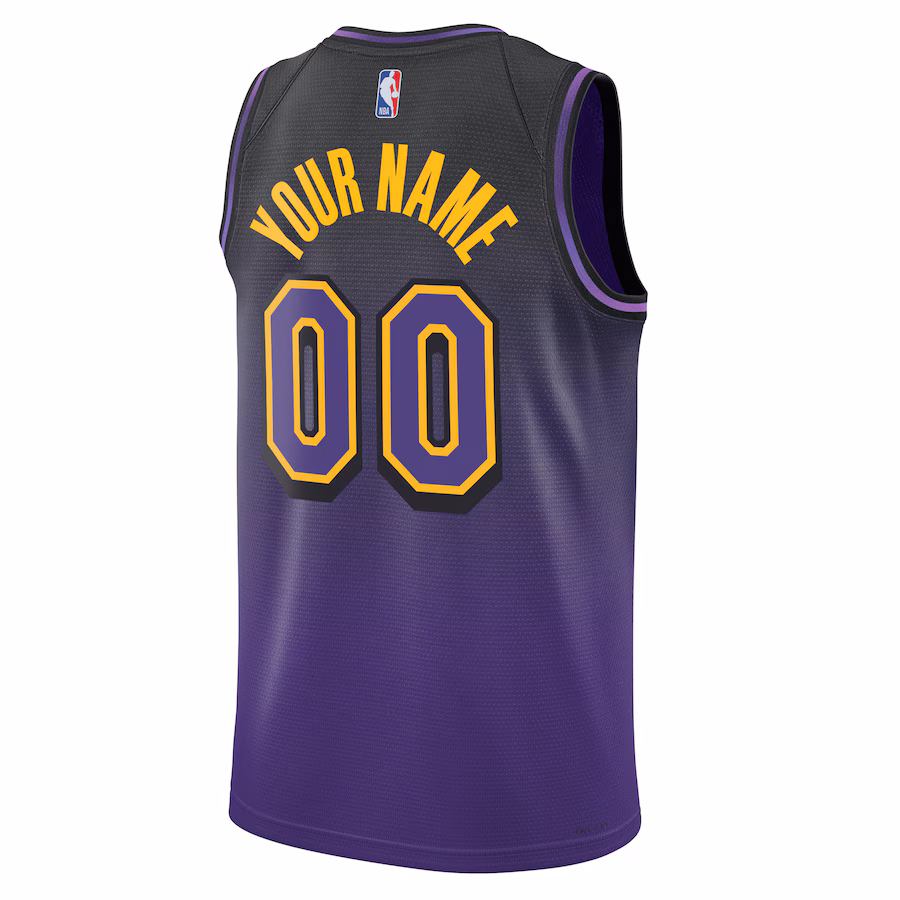 Los Angeles Lakers, Unisex, Maglia personalizzata 2024/25, Edizione Città, Viola