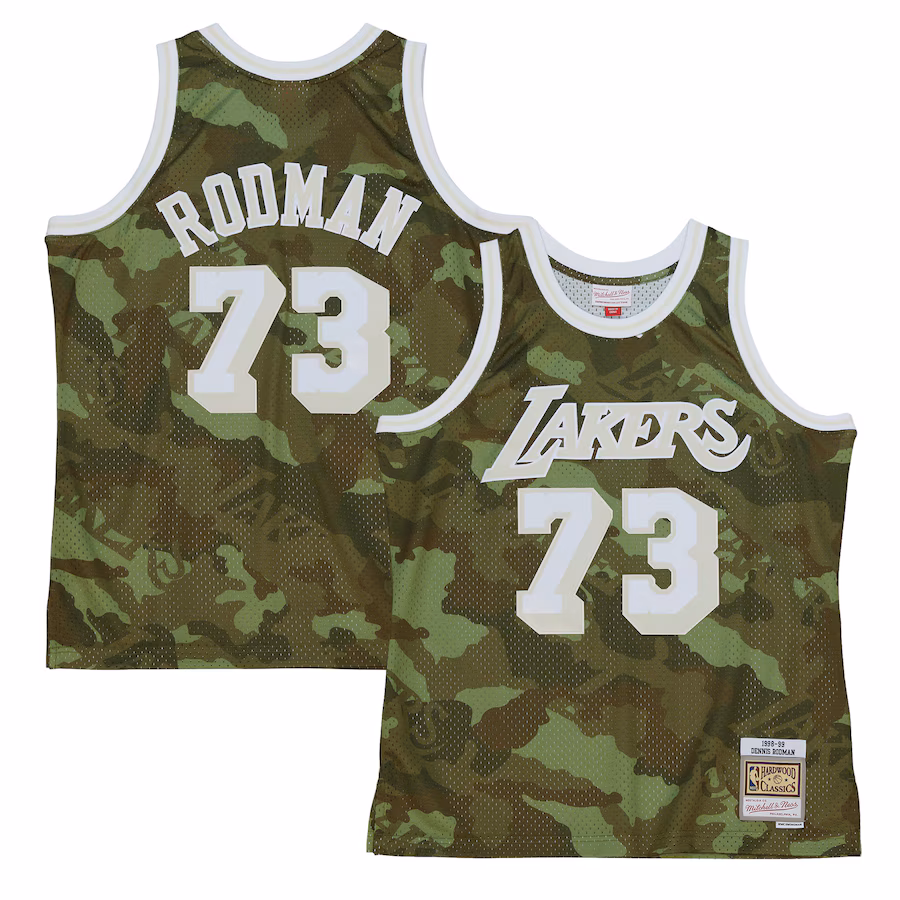 Dennis Rodman, Los Angeles Lakers, Maillot Vert Fantôme 1998/99, Camouflage