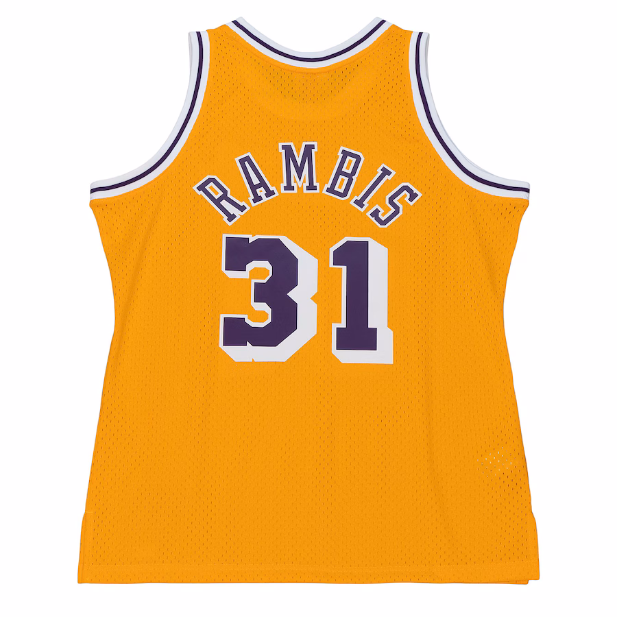 Kurt Rambis, Los Angeles Lakers, 1984/85 Season Fan Edition Jersey, Gold