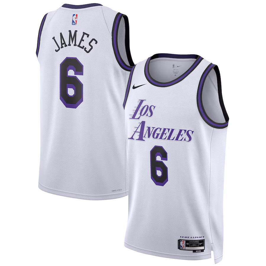 LeBron James, Los Angeles Lakers, Unisex, 2022/23 Season, City Edition, White