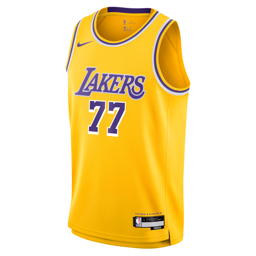 Luka Doncic, Los Angeles Lakers, Maillot Unisexe, Édition Icone, Or