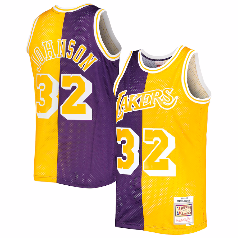 Magic Johnson, Los Angeles Lakers 1984/85, Purple/Gold