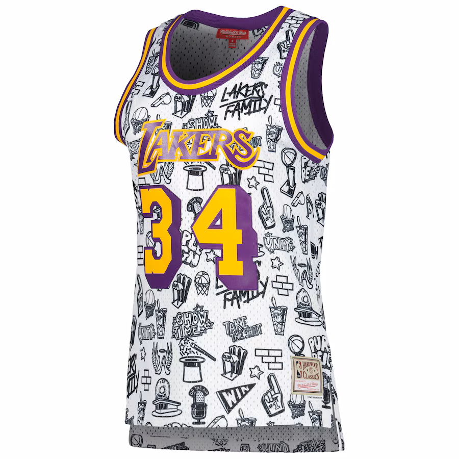 Shaquille O'Neal, Los Angeles Lakers, 1996 Donna, Bianco