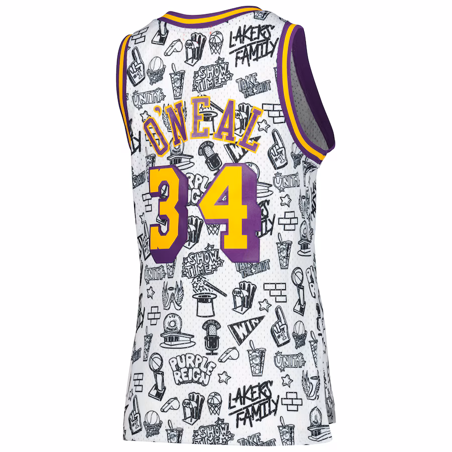 Shaquille O'Neal, Los Angeles Lakers, 1996 Donna, Bianco