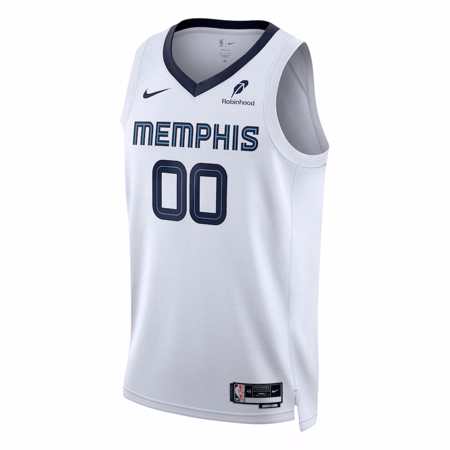 Memphis Grizzlies Maglia Badge, Edizione Associativa, Bianca