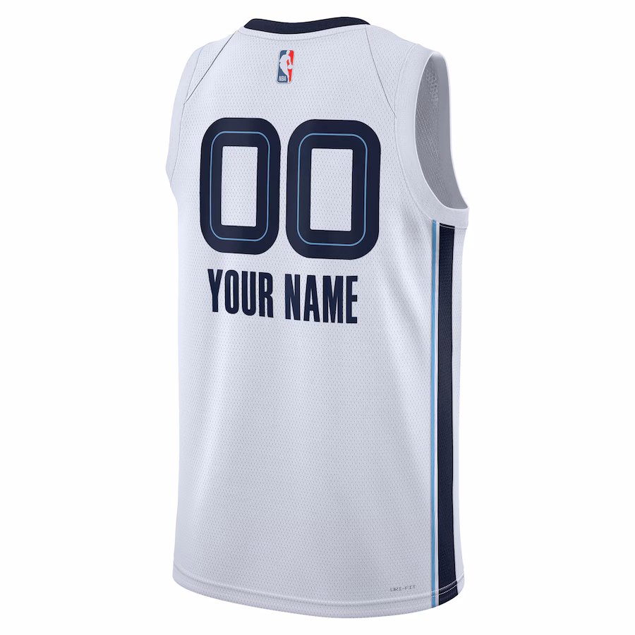 Memphis Grizzlies Maglia Badge, Edizione Associativa, Bianca