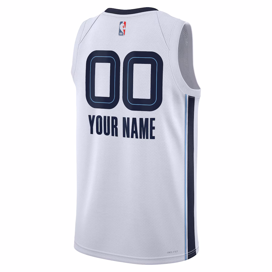 Memphis Grizzlies Maglia Badge, Edizione Associativa, Bianca