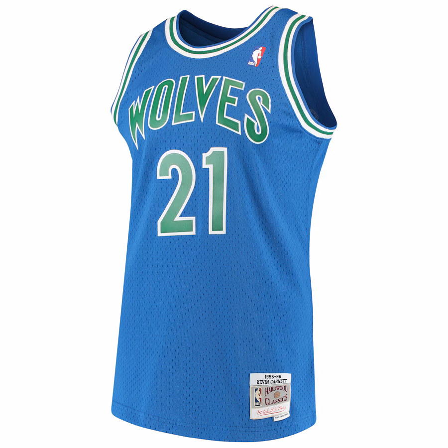 Maillot bleu de Kevin Garnett des Minnesota Timberwolves en 1995-97