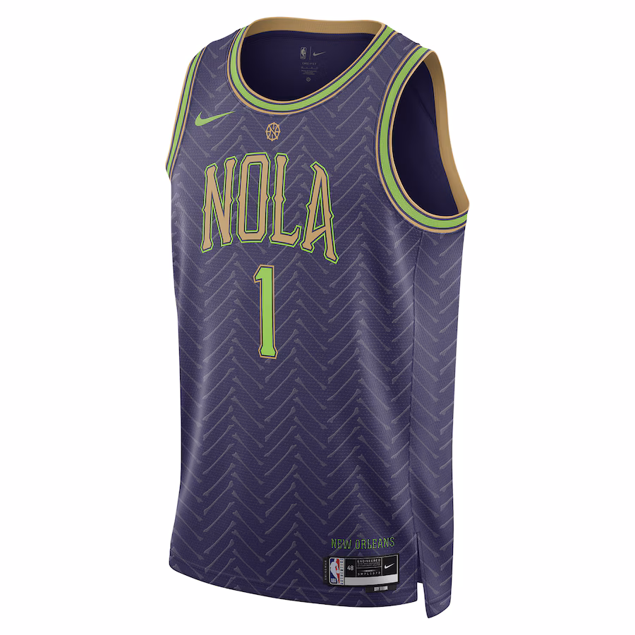 Zion Williamson, New Orleans Pelicans, 2024/25 Season, City Edition, Purple