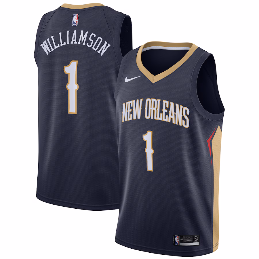 Zion Williamson New Orleans Pelicans 2019 NBA Draft First Round Pick Jersey