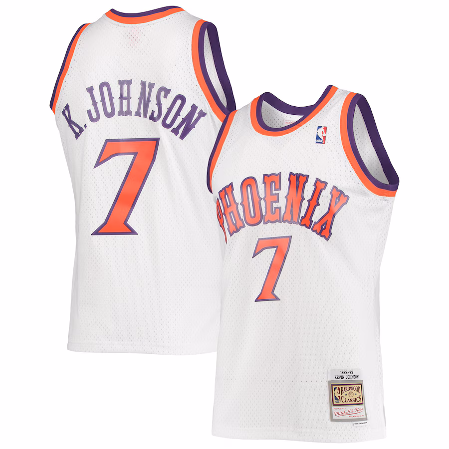 Kevin Johnson Phoenix Suns Mitchell & Ness 1988/89 Classic Swingman Jersey - White