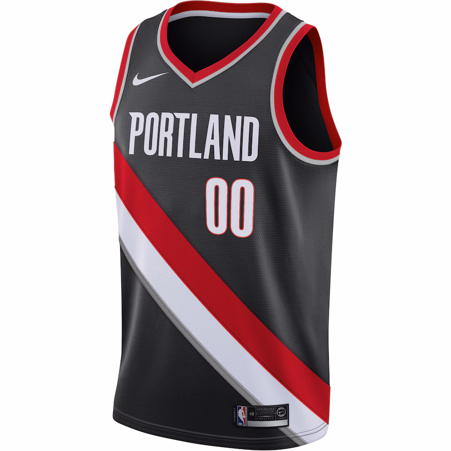 Portland Trail Blazers Maillot personnalisé, Édition icône, Noir