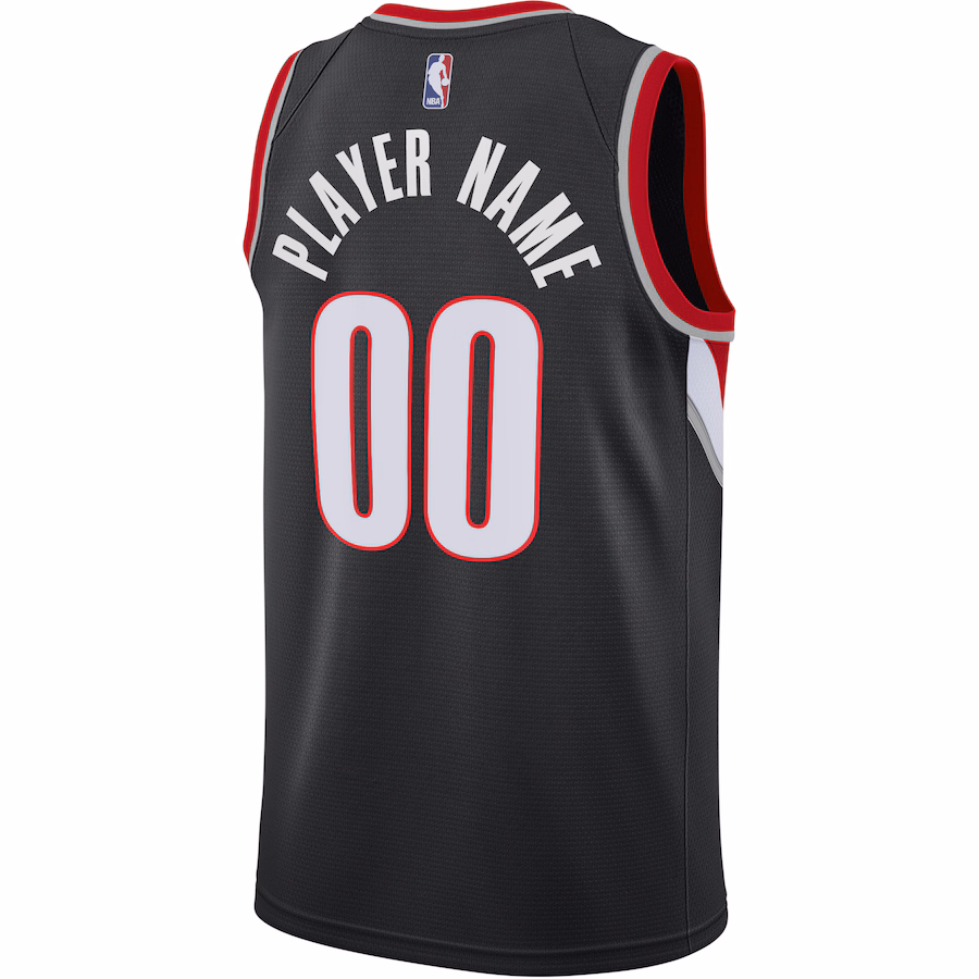 Portland Trail Blazers Maillot personnalisé, Édition icône, Noir