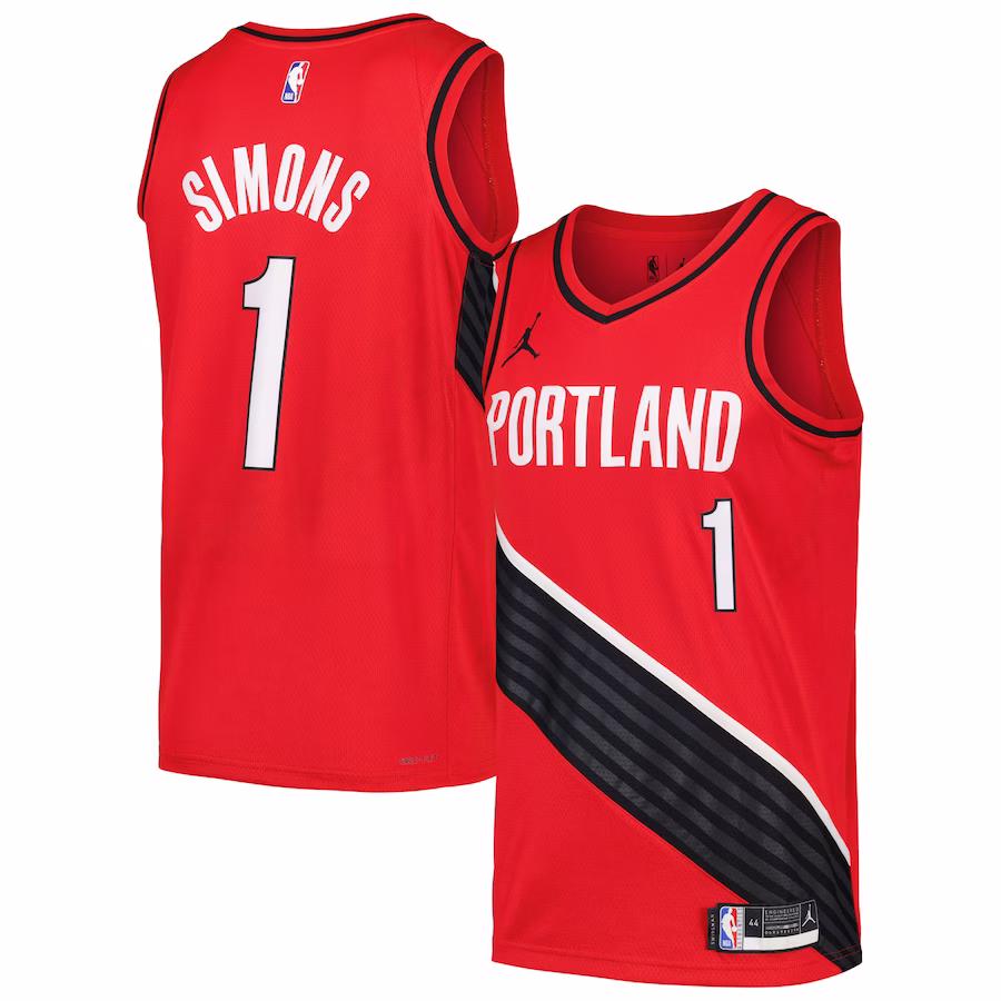 Anfernee Simons, Portland Trail Blazers, Statement Edition, Red