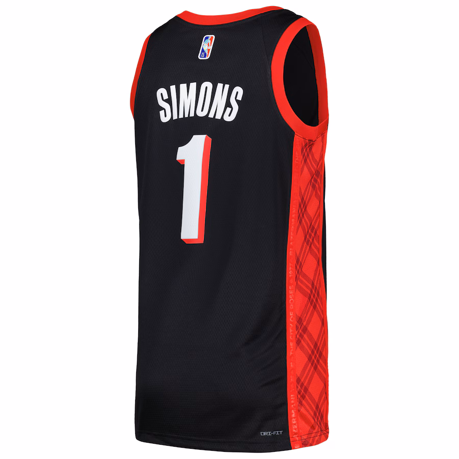 Anfernee Simons, Portland Trail Blazers, Édition Ville, Noir