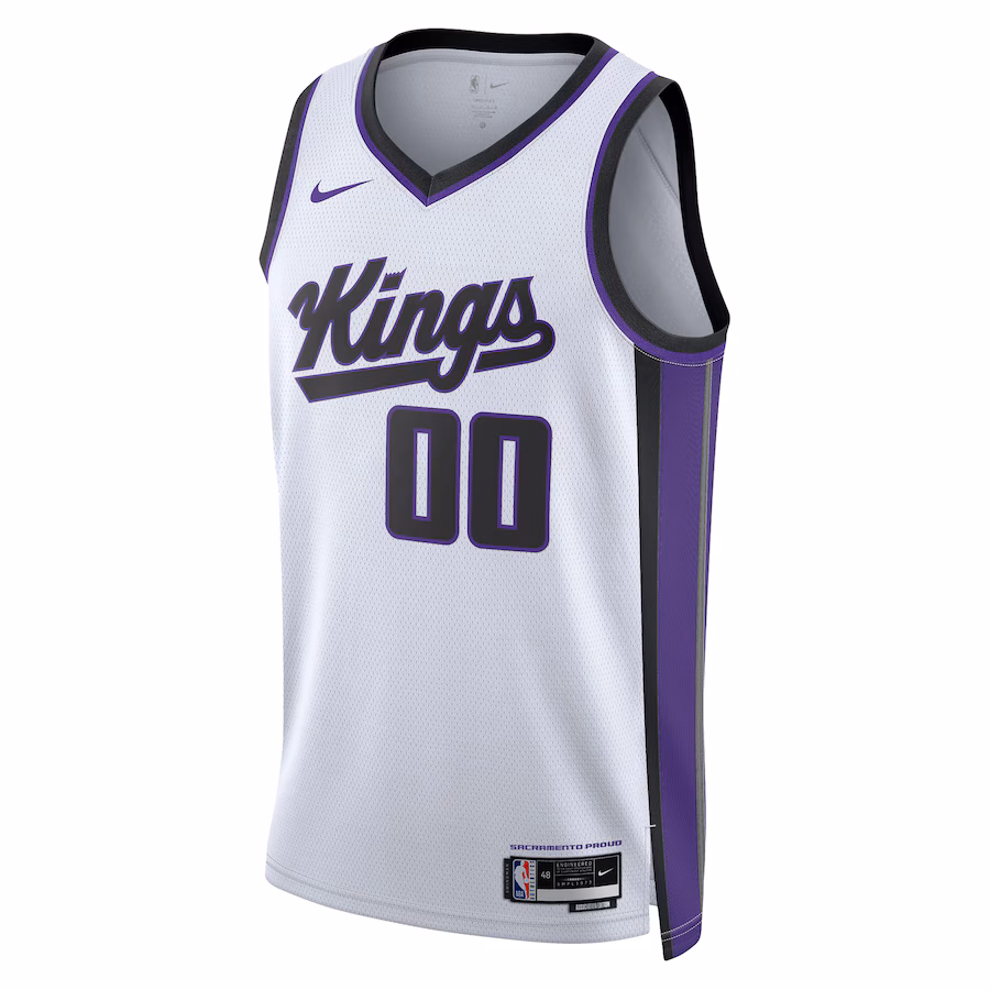 Maglia personalizzata di Sacramento Kings, Edizione Associazione, Bianco