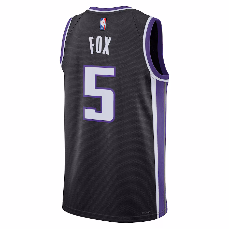 De'Aaron Fox, Sacramento Kings, Édition Icône, Noir
