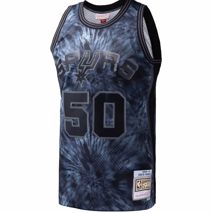 David Robinson, San Antonio Spurs, Maillot teinté en boucle 1998/99, Noir