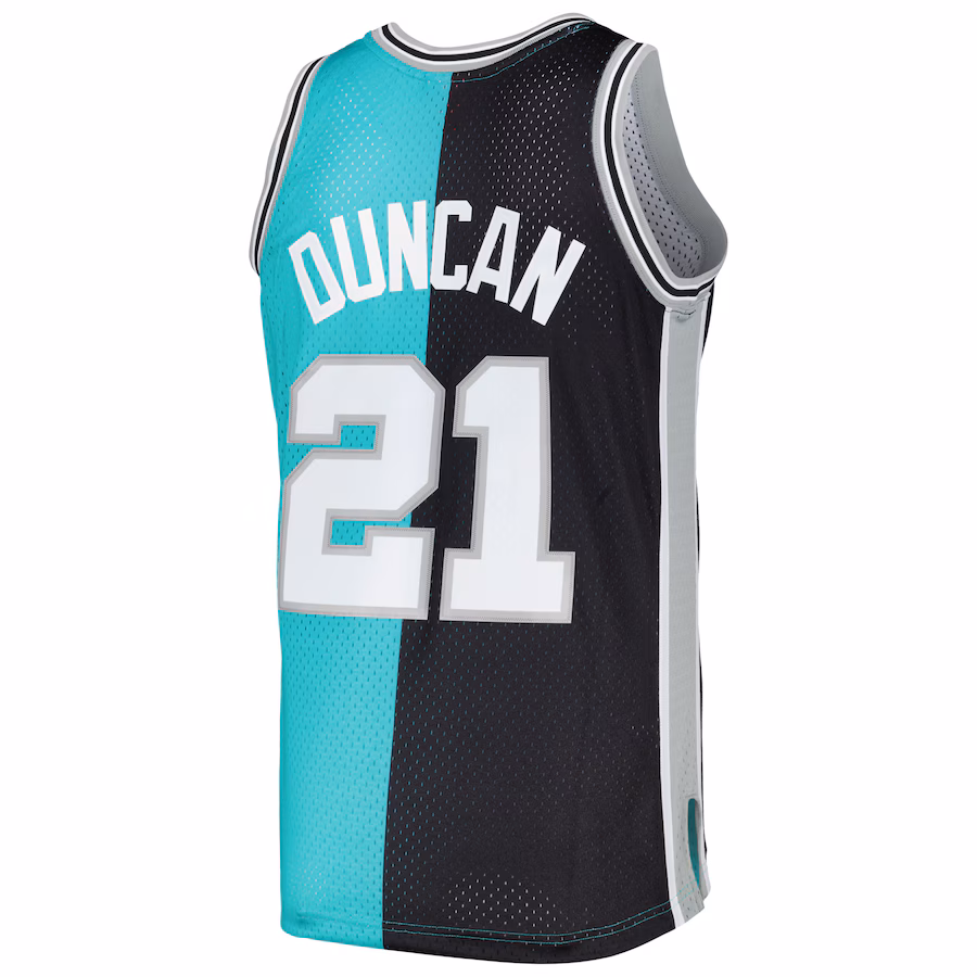 Tim Duncan, San Antonio Spurs, 1998/99 season, Black/Cyan