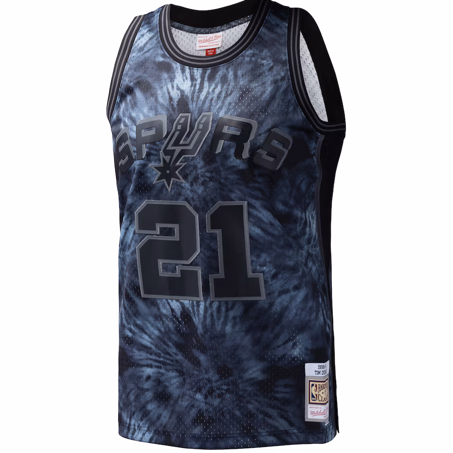 Tim Duncan, San Antonio Spurs, 1998/99 Tie-Dye Jersey, Black