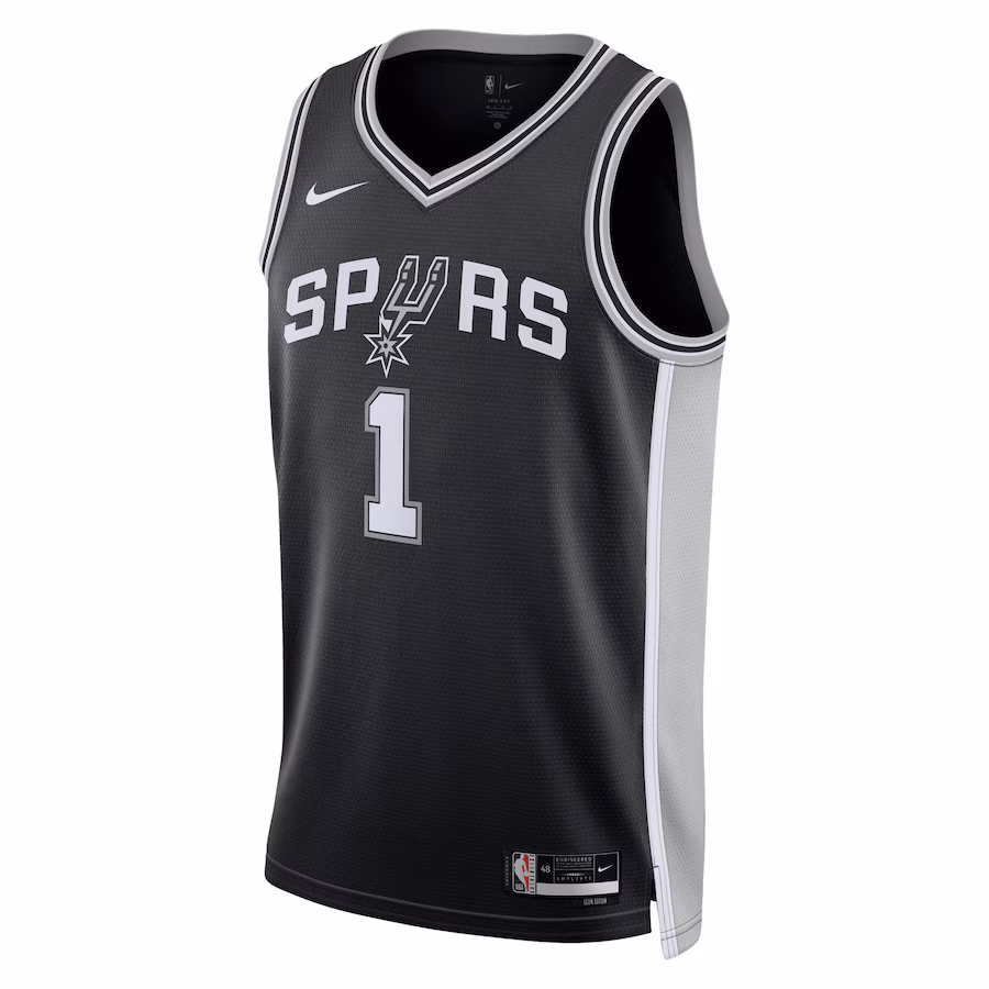 Maillot Victor Wembanyama San Antonio Spurs 2023 NBA Draft First Round Pick - Unisexe