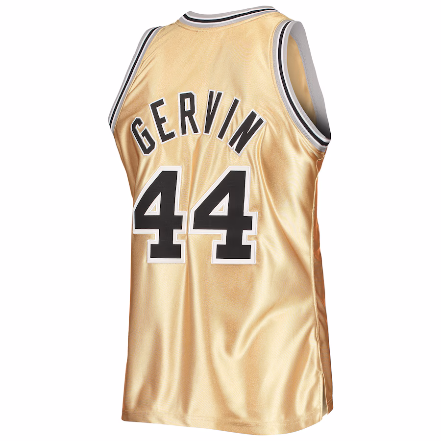 George Gervin, San Antonio Spurs, 75. Jahrestag 1977/78 Hardwood Classics Jersey, Gold