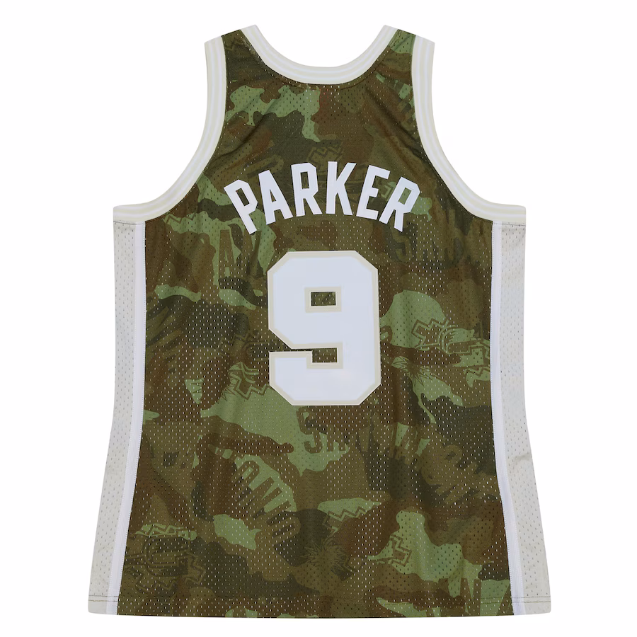 Mitchell & Ness Tony Parker San Antonio Spurs 2000/01 Ghost Green Camo Jersey