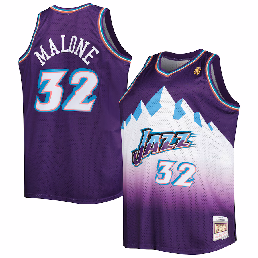Karl Malone Utah Jazz 1996/98 Fan Jersey, Purple