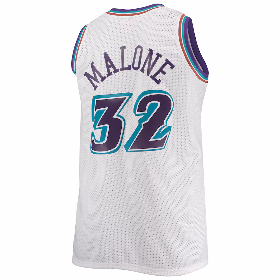 Karl Malone Utah Jazz 1996/98 Blanc