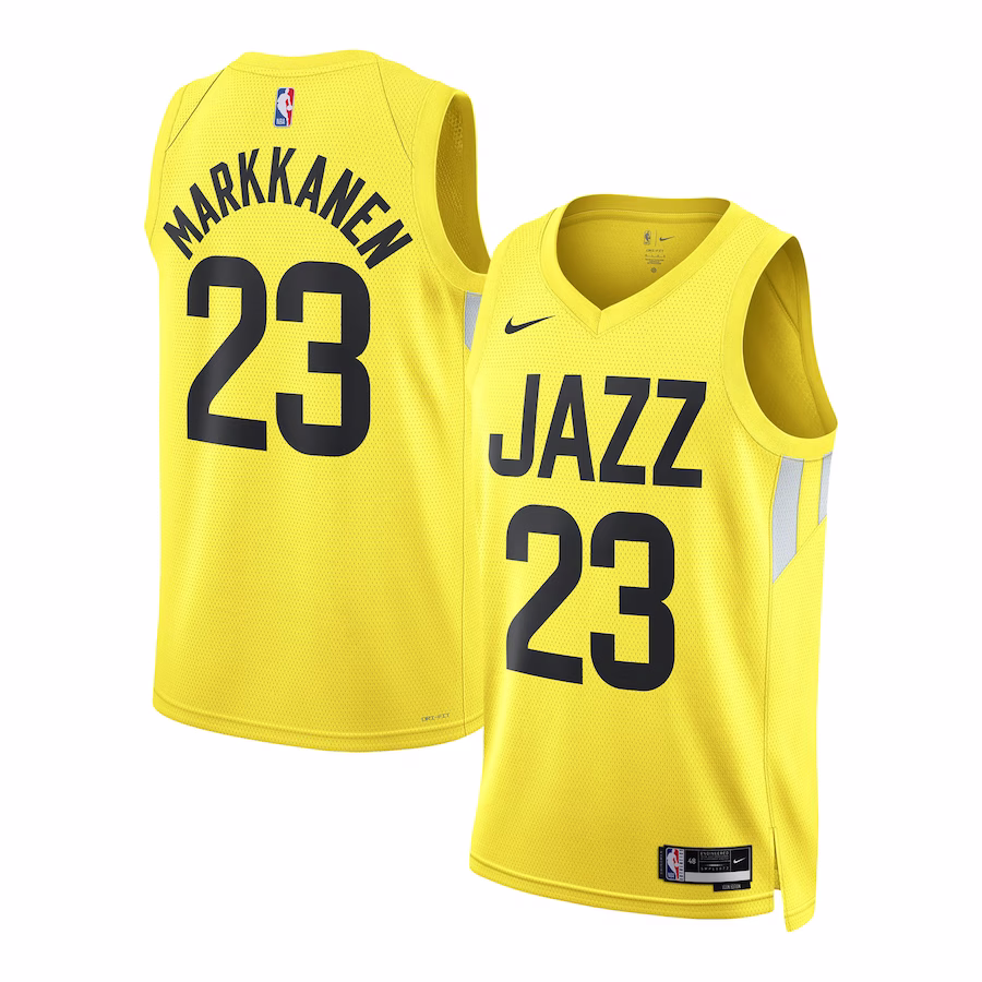 Lauri Markkanen, Utah Jazz, Icon Edition, Yellow